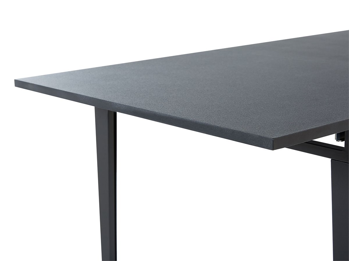 Mesa de comedor extensible negra 120/160 x 80 cm NORLEY 