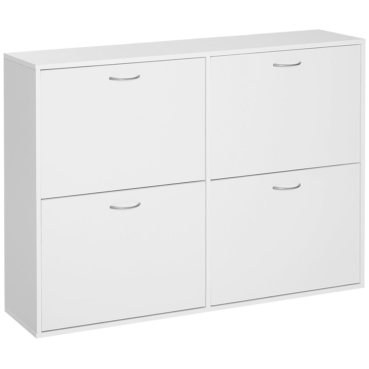 Mueble zapatero plegable con 3 puertas HOMCOM 27x34x100 cm blanco_837-236