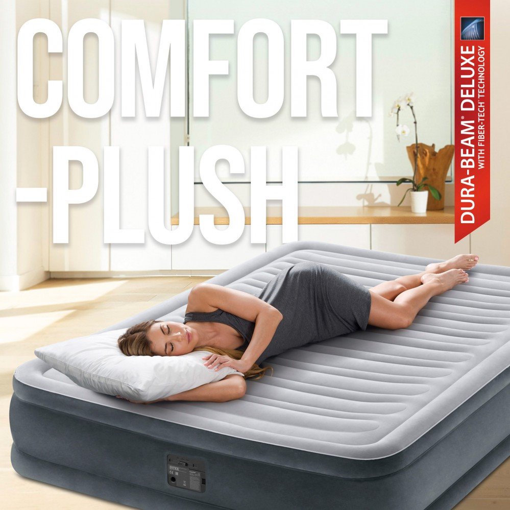 Colchón hinchable INTEX Dura-Beam Deluxe Comfort-Plush 137x191x33 cm -  Conforama