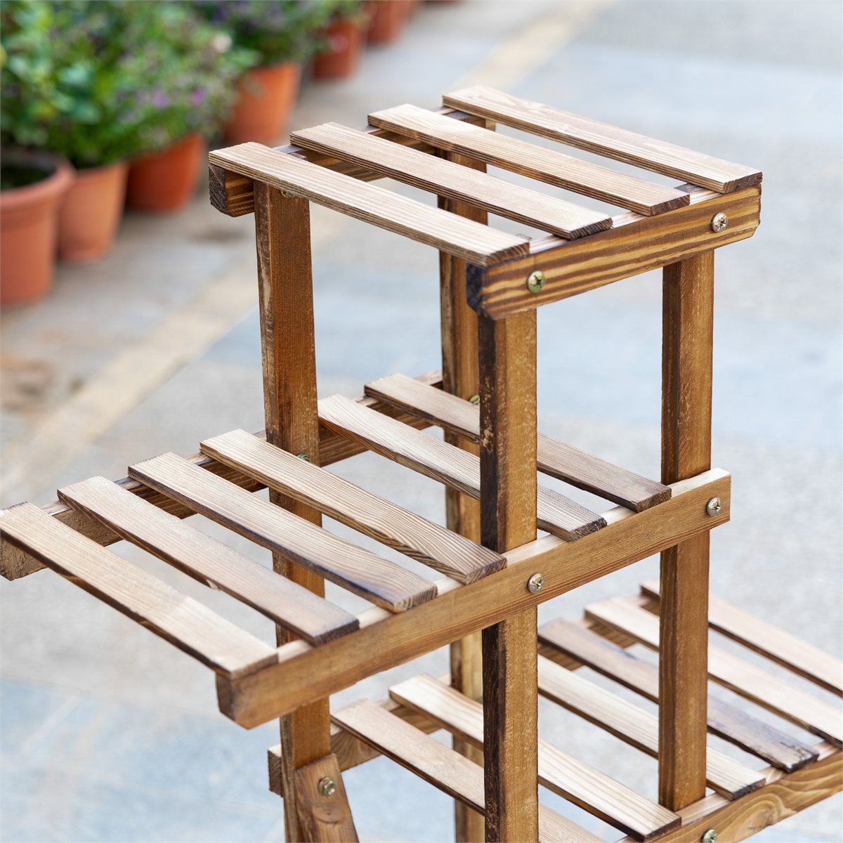 Outsunny Soporte para Plantas Estantería para Plantas con Pies de