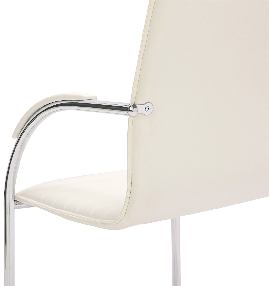 Pack 2 Sillas Cocina - Modelo XARA WHITE - Asiento Polipiel Blanco -  Estructura Metal - Conforama