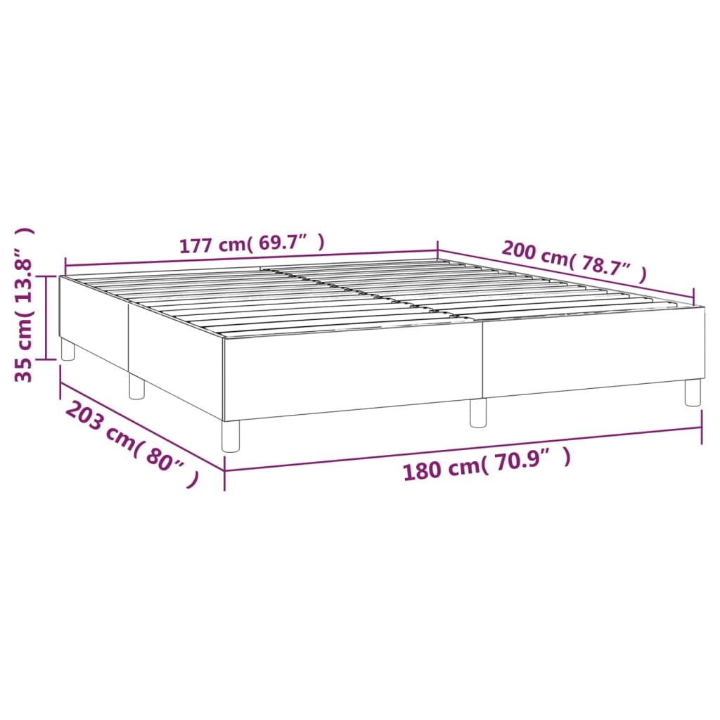 Estructura de cama box spring cuero sintético negro 180x200 cm - Conforama