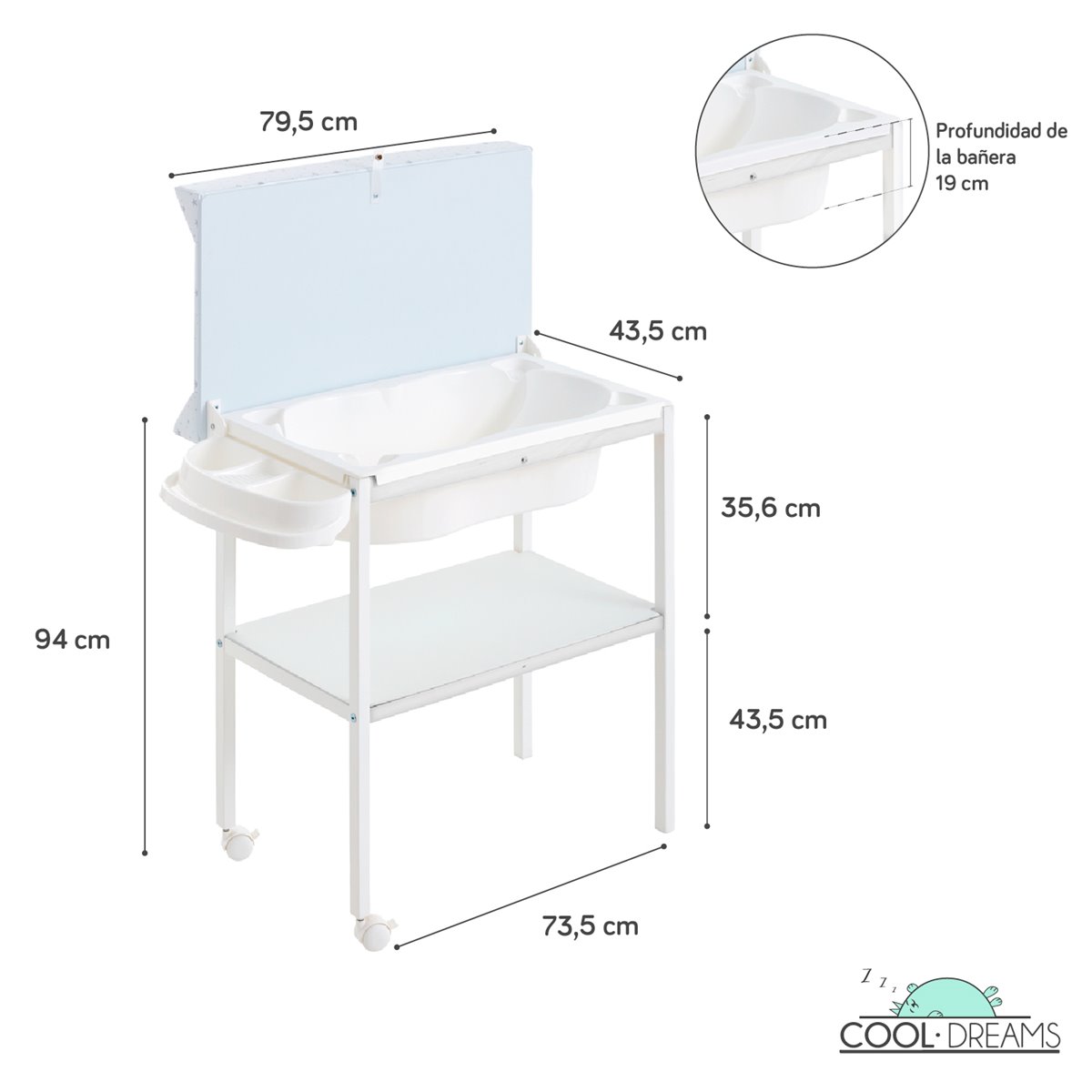 Cambiador bebé impermeable portátil personalizado - CoolDreams