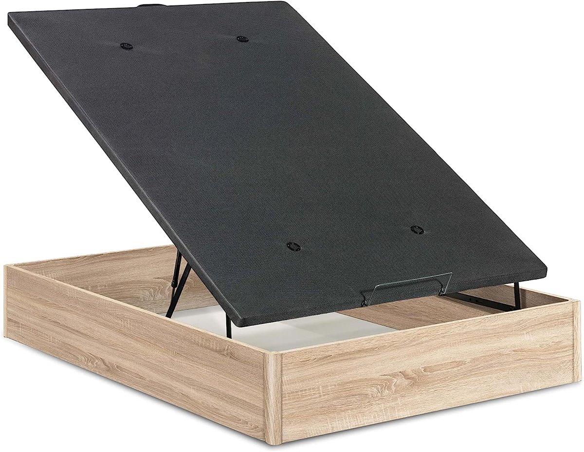 Canapé abatible tapa tapizada 3D madera 25 BLANCO 105X190cm ATENAS -  Conforama