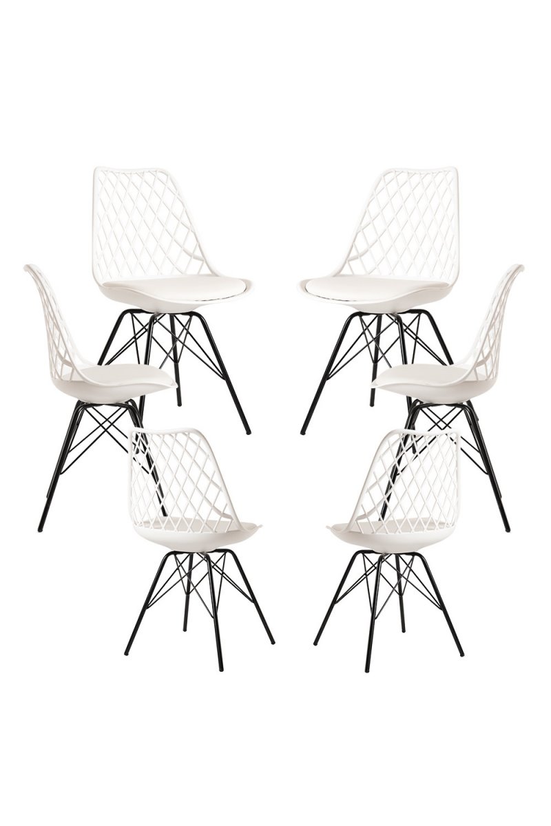 Pack 6 sillas de comedor Zuni Gris 41 x 96 x 48 cm - Conforama