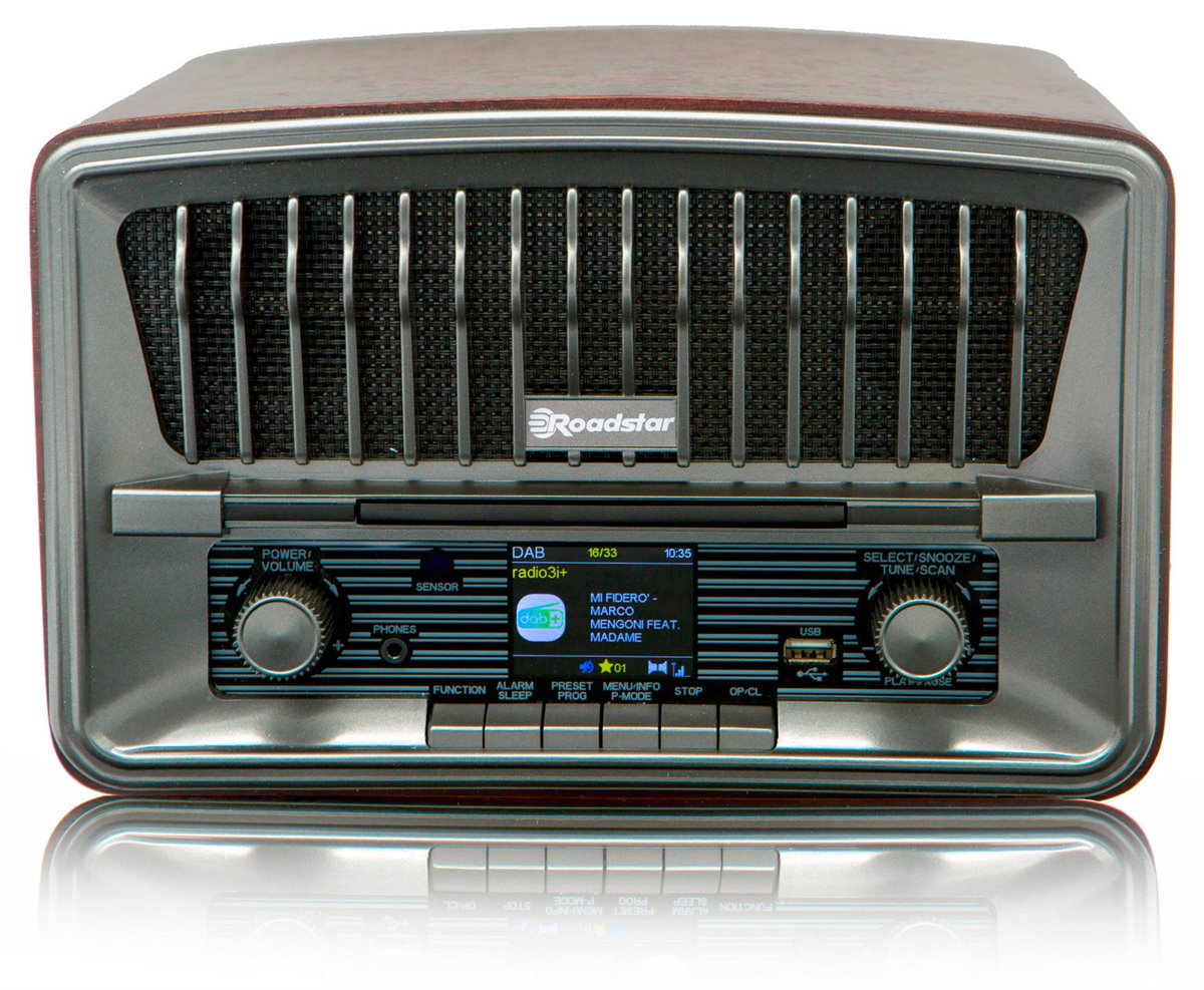 Roadstar HRA-270CD-MP3CD+BT Radio CD Portátil Vintage Digital DAB