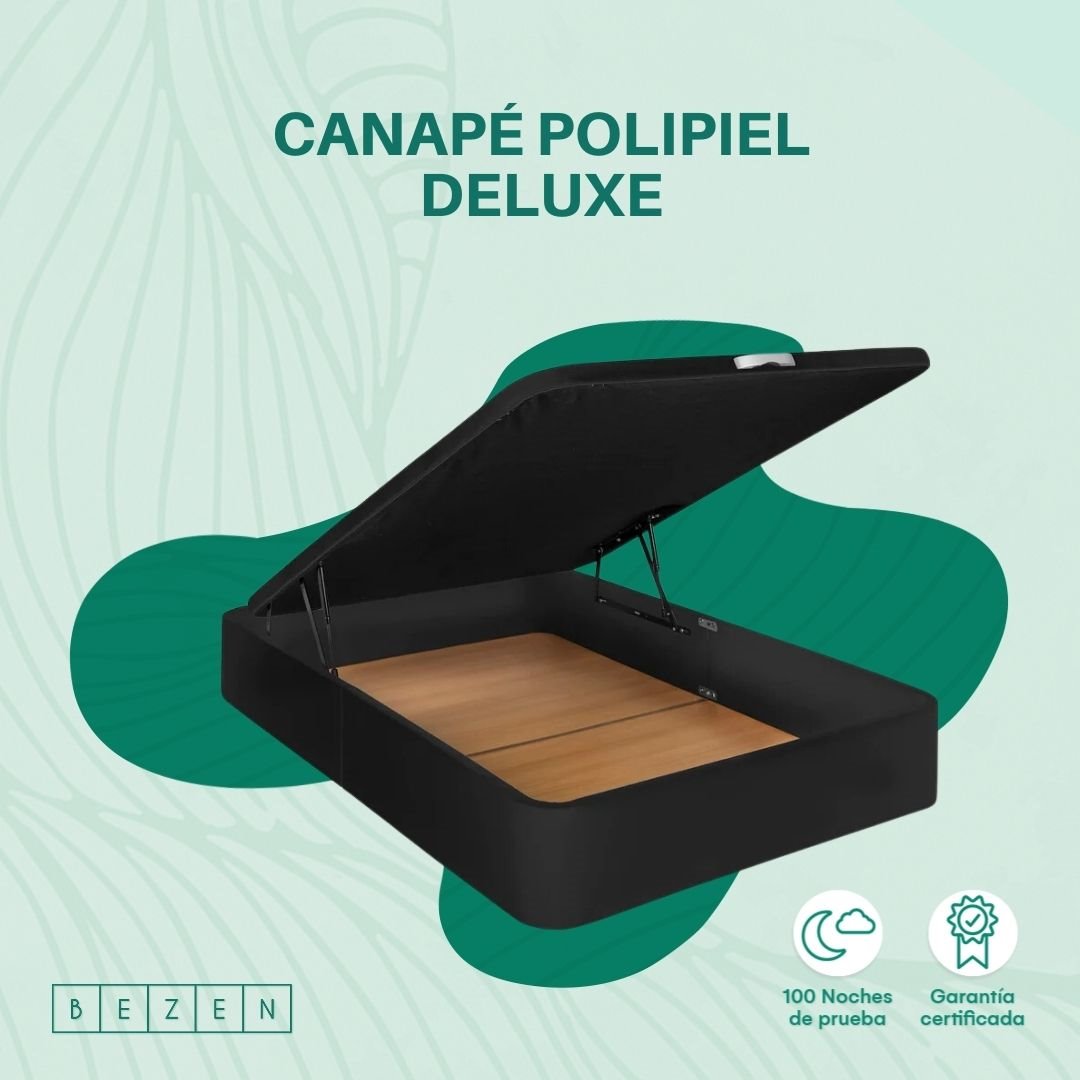 Bezen Canapé Polipiel Deluxe, Color marron, 35 cm de alto, Tapizados en  polipiel, 135x180 cm, Montaje incluido
