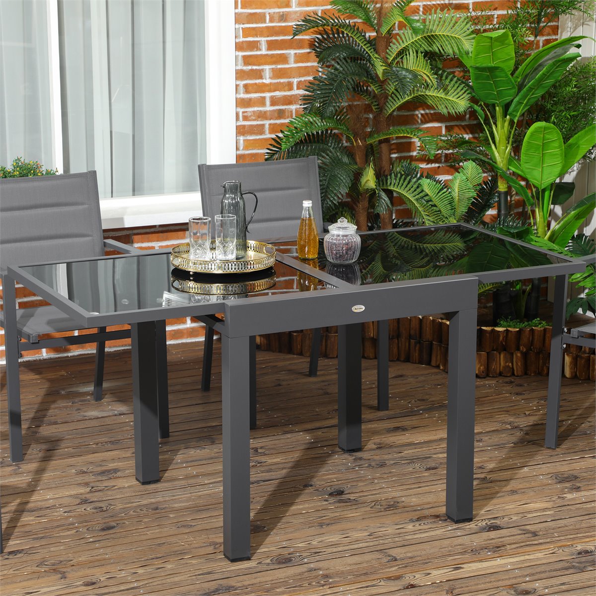 Mesa de comedor y 2 sillas, mesa plegable de metal para patio, juegos de  muebles de jardín para el hogar, oficina, cocina