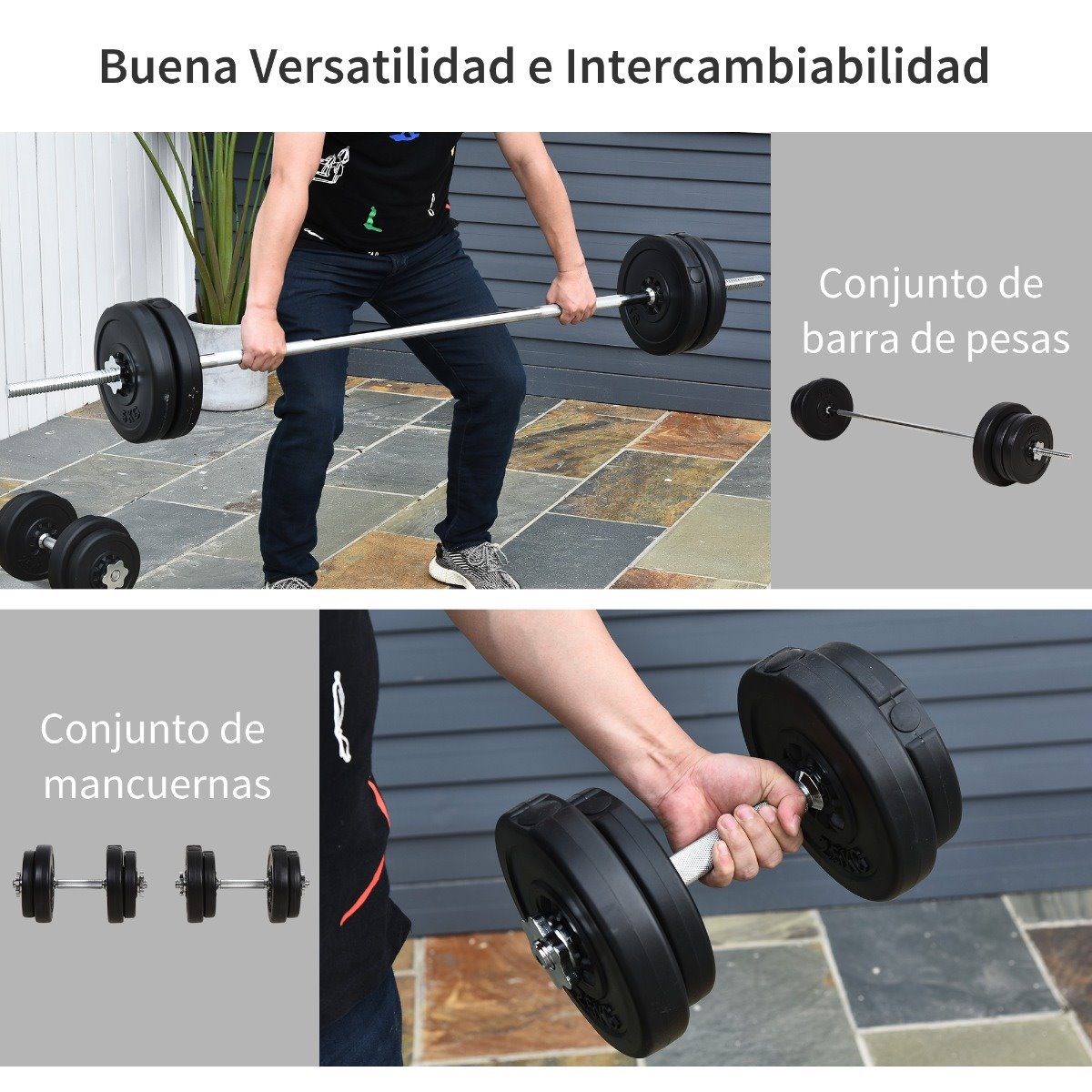 HOMCOM Banco de Musculación Banco de Pesas Maquina de Fitness Entrenar  Musculos 165x68x114cm …
