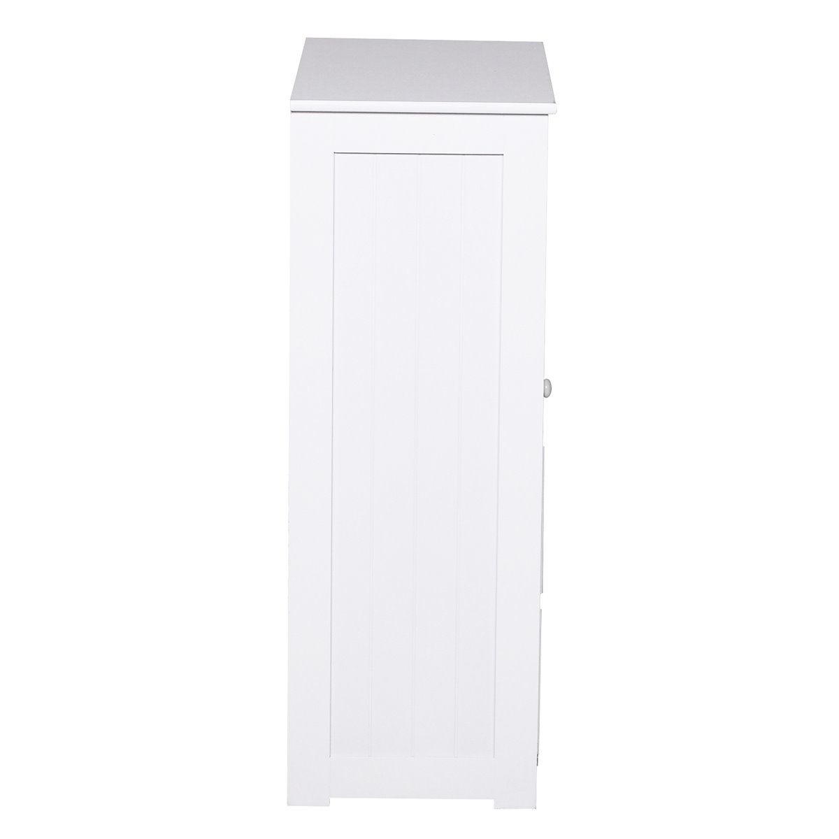 kleankin armarios de madera para Baño o Entrada Mueble Organizador Armario  Moderno de Madera 1 Puertas y 4 Cajones Color Blanco 120x40x80cm