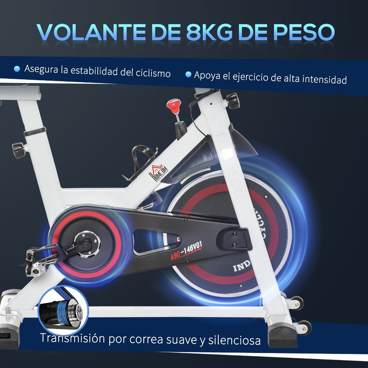 HOMCOM Bicicleta Estática Plegable con Altura y Resistencia Ajustables con  Pantalla LCD y Asiento con Respaldo 51x97x115 cm Negro