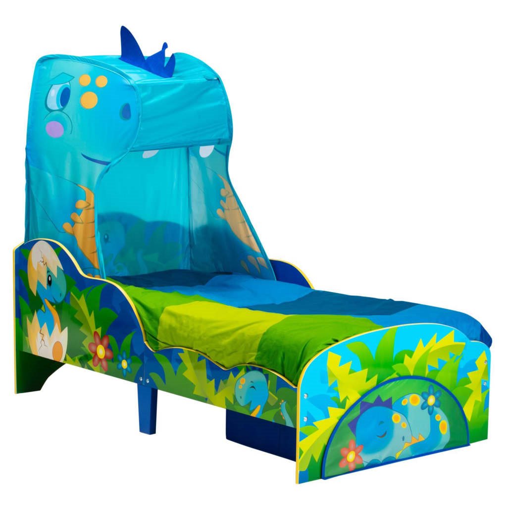 Cama para niños de 3-6 años de madera ZONEKIZ 143x74x59 cm azul