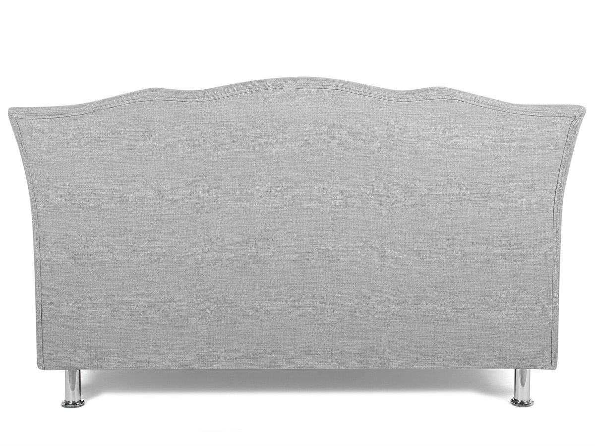 Cama con almacenaje de poliéster gris claro/plateado 180 x 200 cm METZ -  Conforama