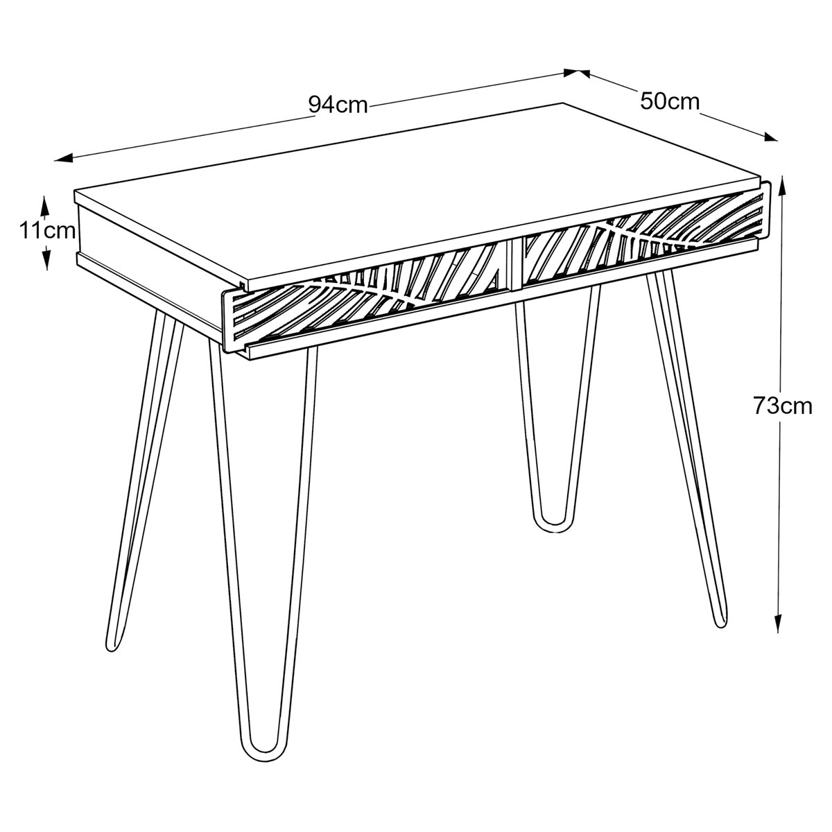 Escritorio Östhammar con soporte para monitor aglomerado 74 x 90 x 60 cm  blanco [en.casa]