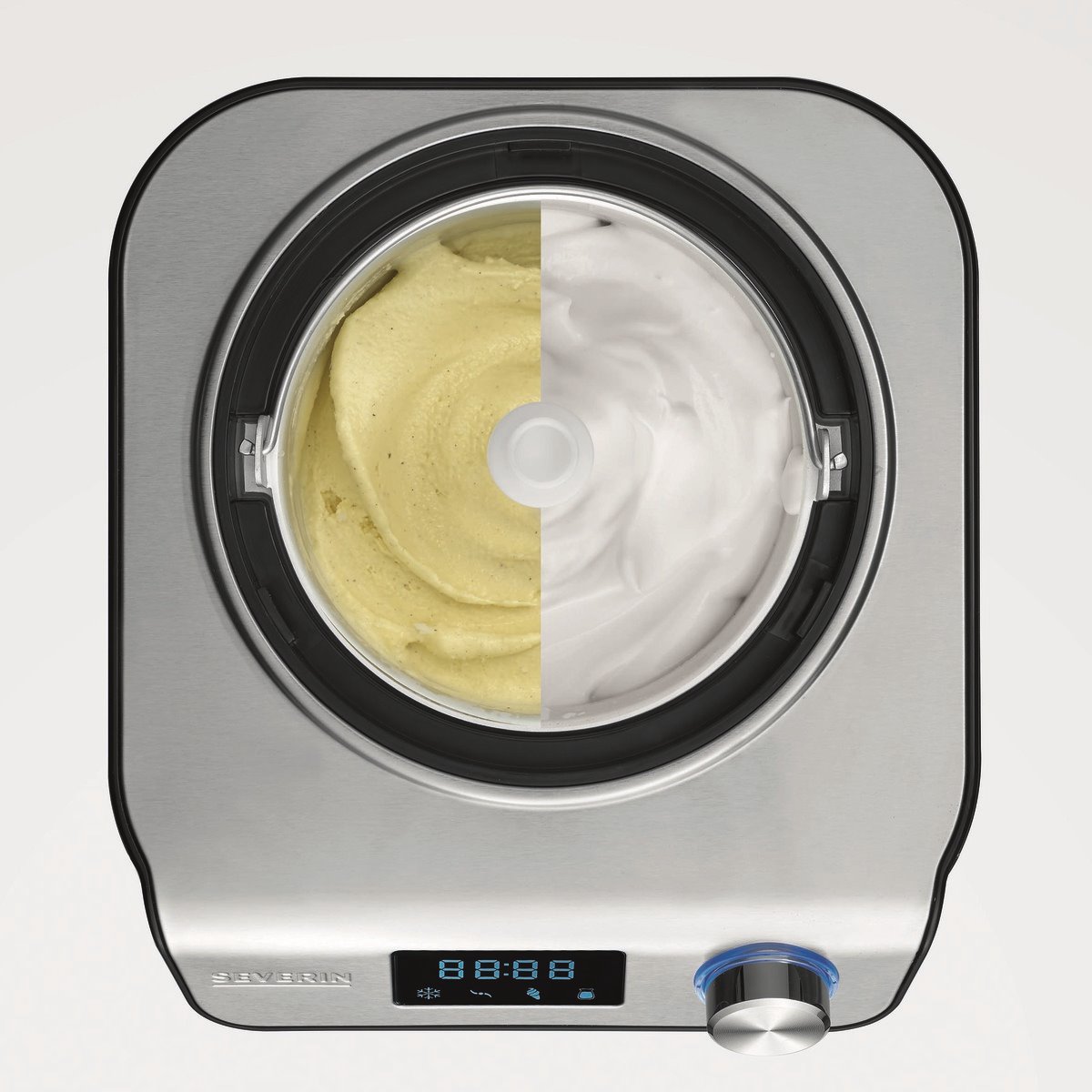 Heladera - SEVERIN Heladera y yogurtera 2 en 1, SEVERIN, maquina para hacer  helado, con compresor, EZ 7407, 135 W, 1,2 l, mate