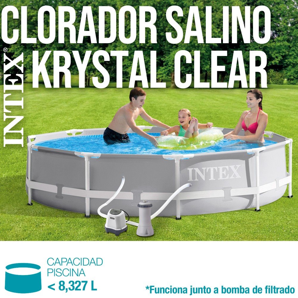 Intex Clorador Salino Para Piscinas Hasta Krystal Clear