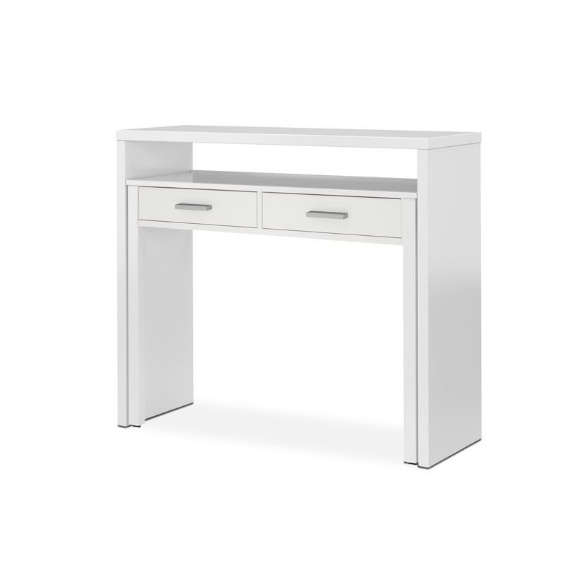 Mesa de escritorio extensible color blanco