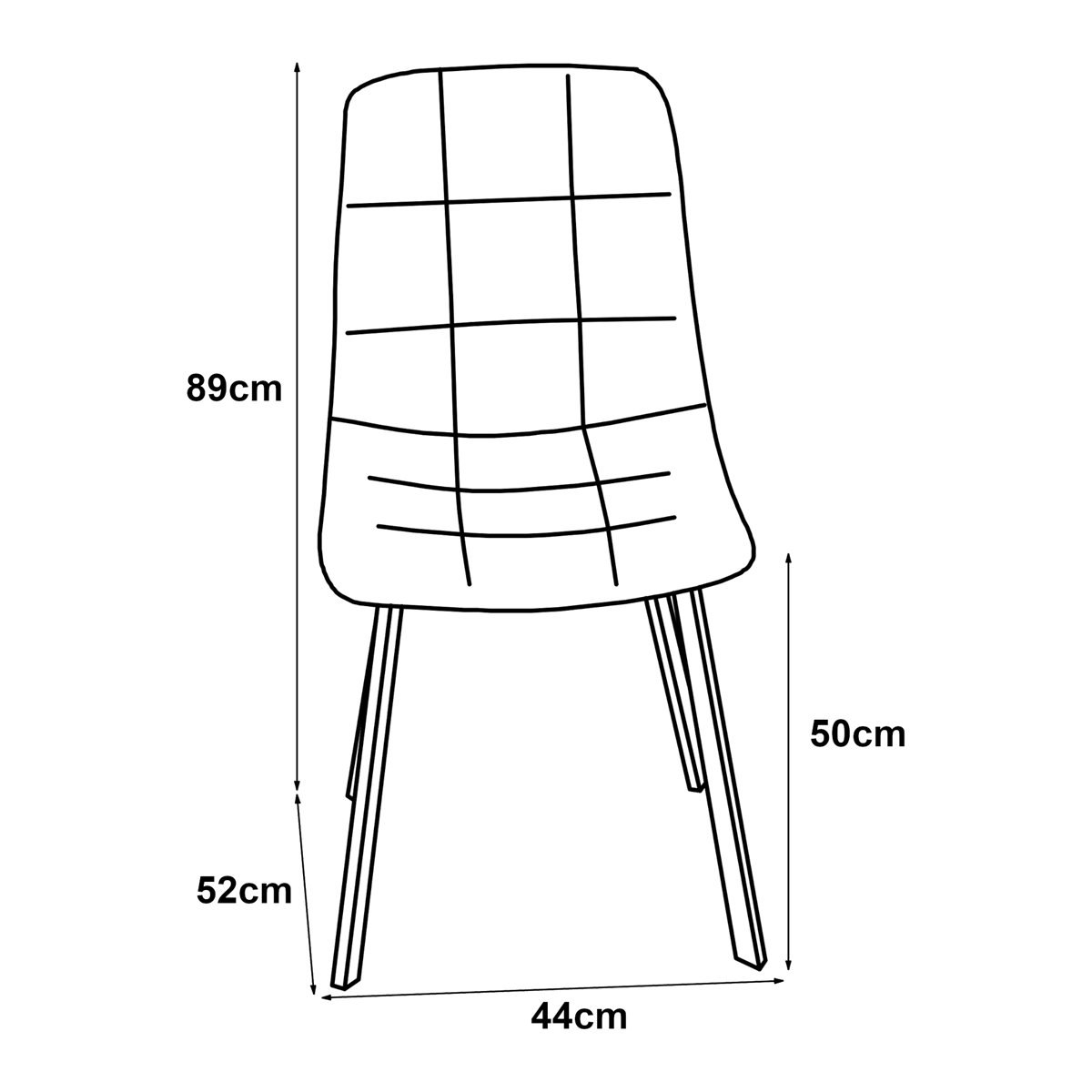 Juego De 2 Sillas De Comedor Lexnitz Terciopelo Y Metal 89x44x45cm -  Turquesa [en.casa] con Ofertas en Carrefour