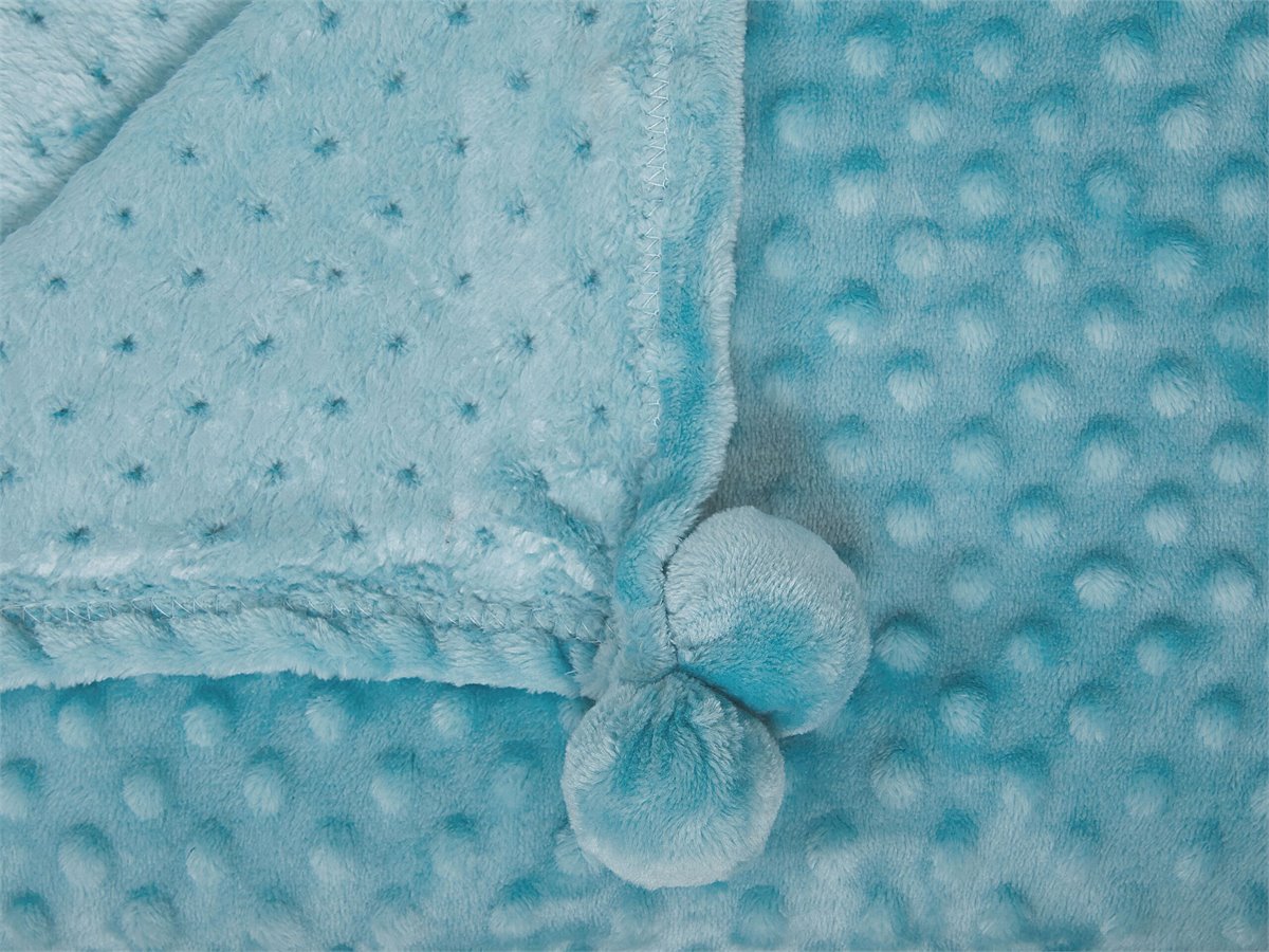 Manta de poliéster azul turquesa 150 x 200 cm SAITLER 