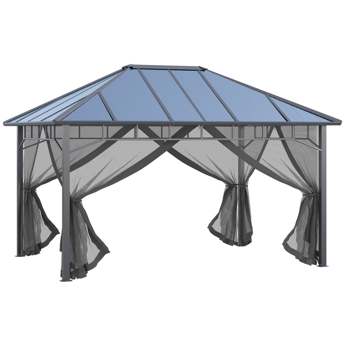 Pérgola de techo de policarbonato Light de aluminio
