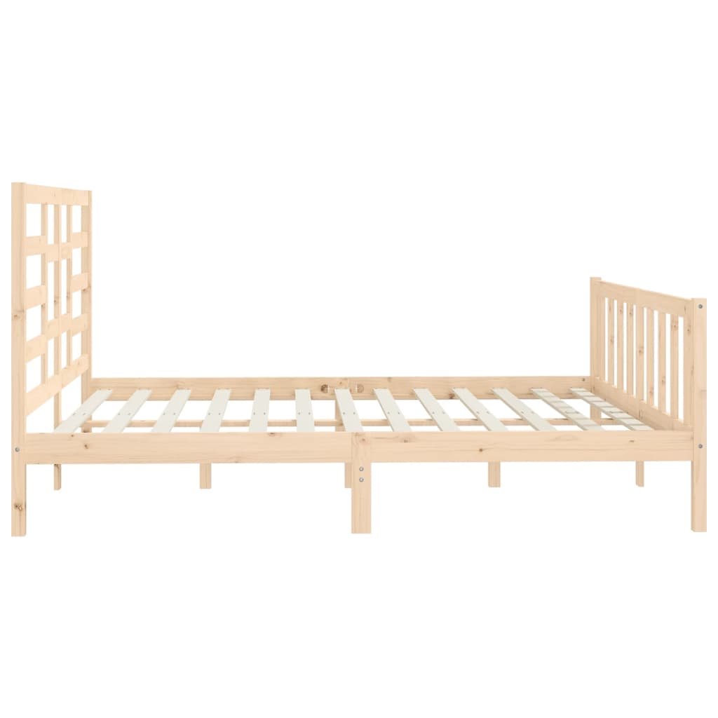 Estructura de cama madera maciza Super King 180x200 cm