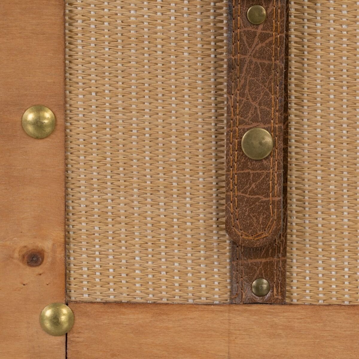 Juego de Baúles 90 x 47 x 45 cm Tejido Sintético Madera Cuadros (3 Piezas)  - Conforama