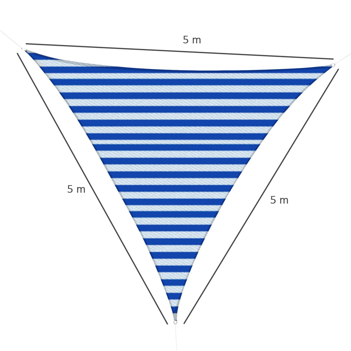 TOLDO VELA 5X5X5 M. ARENA Triangular