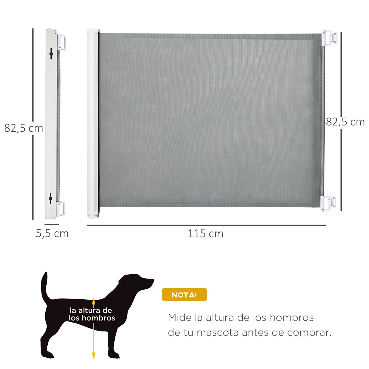 PawHut barrera de seguridad plegable para perros pequeños rejilla de  protección de 3 paneles mascotas para