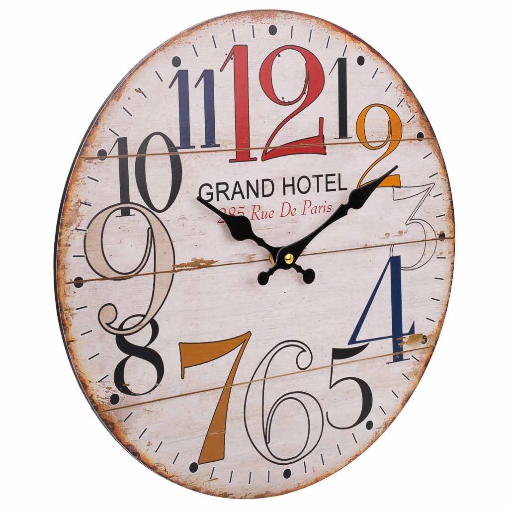 Reloj Blanco Redondo De Madera Mdf De D X H Cm Conforama