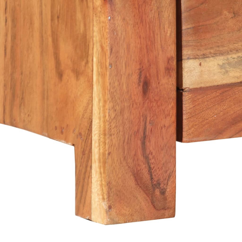 Caja de almacenaje de madera maciza de acacia 110x30x40 cm