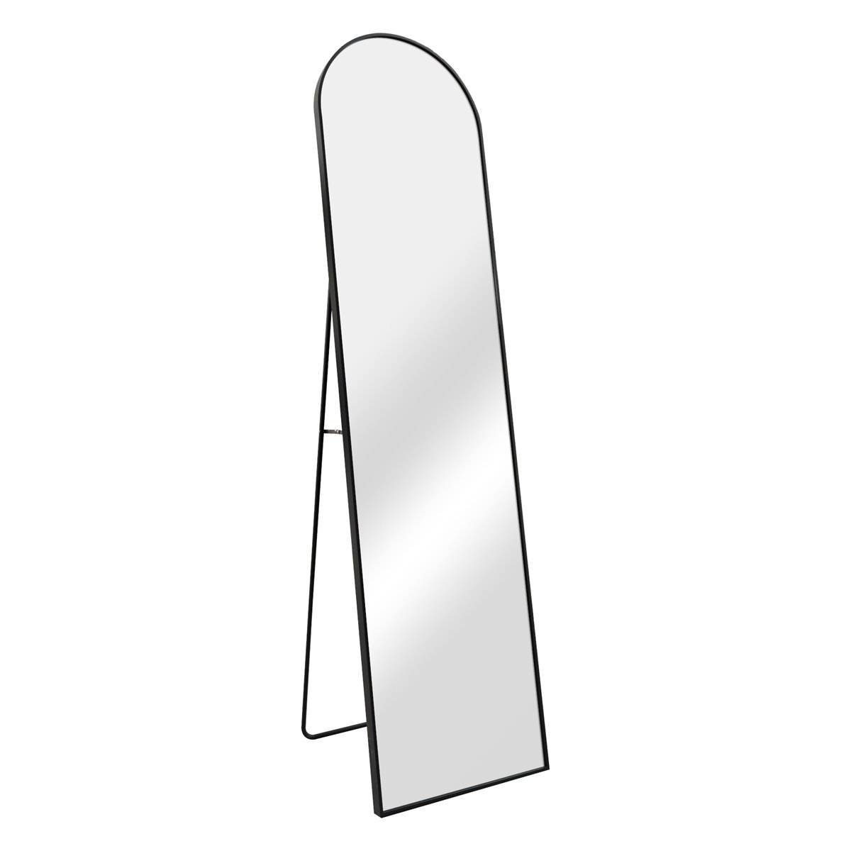 Espejo de pie cuerpo entero Fardella plegable y con pata inclinable metal  150 x 41 x 60 cm - Negro [en.casa] - Conforama