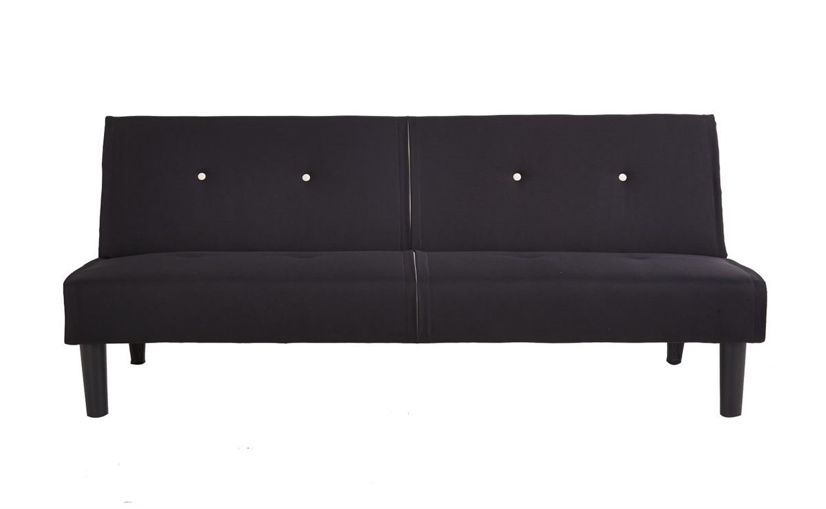 Sofá convertible en cama RIO color Negro Negro con costados blancos -  Conforama