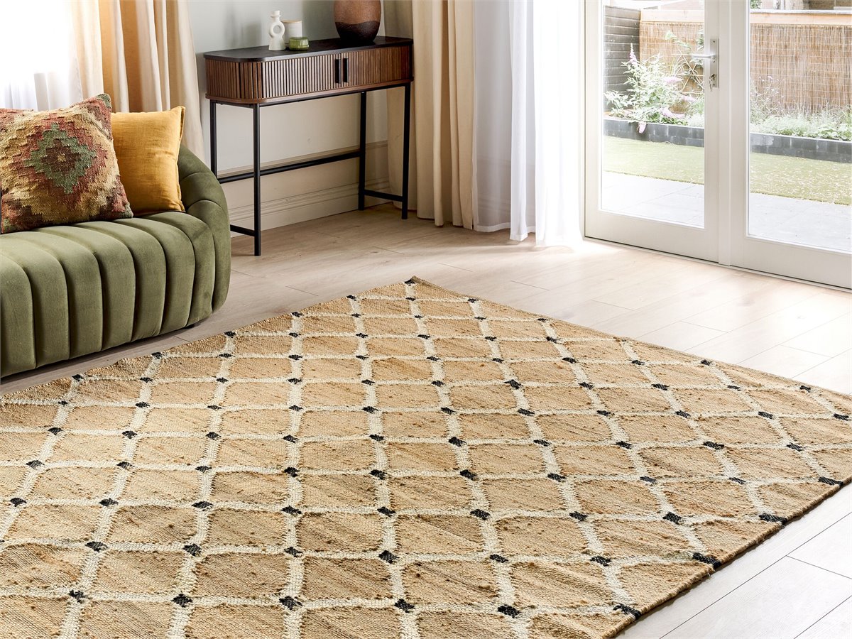 Alfombra de yute 200 x 300 cm beige ZORAVA 