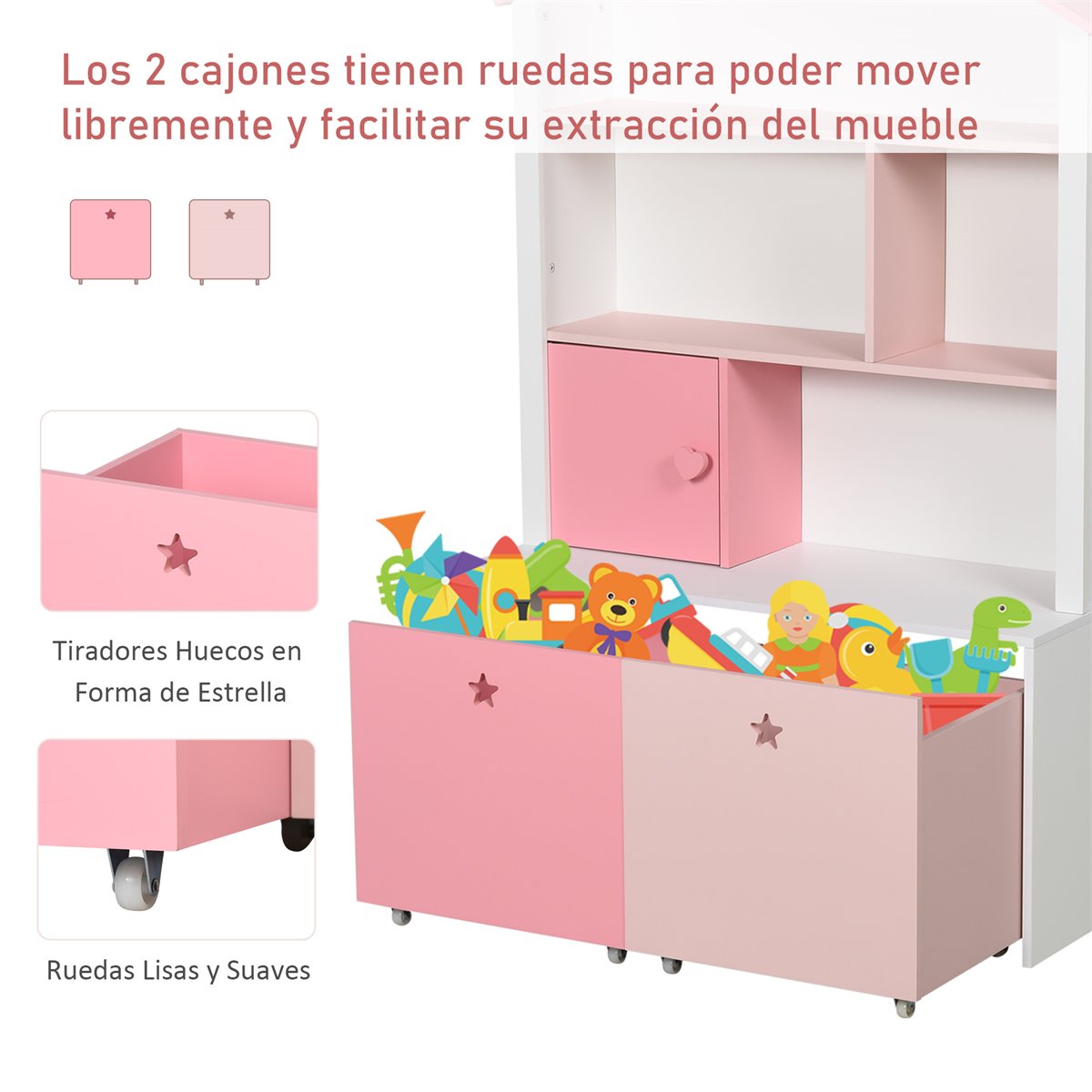 Estanterías de Pared para Habitación Infantil - Rosa - vertbaudet