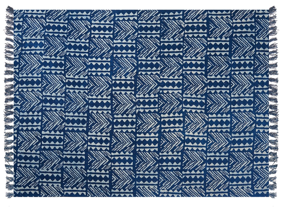 Manta de algodón azul oscuro 110 x 180 cm ANAMUR 