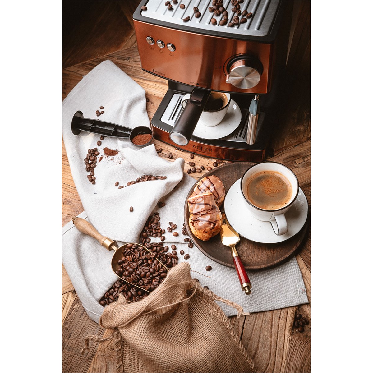 Mesko MS 4409 Cafetera Espresso Manual 15 Bares, Depósito 1,5 L