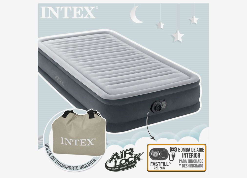 Colchón hinchable INTEX Dura-Beam Plus Deluxe Pillow - Conforama