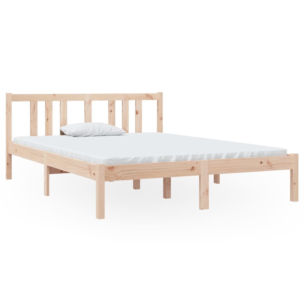 Estructura de cama madera maciza blanca 135x190 cm - Conforama