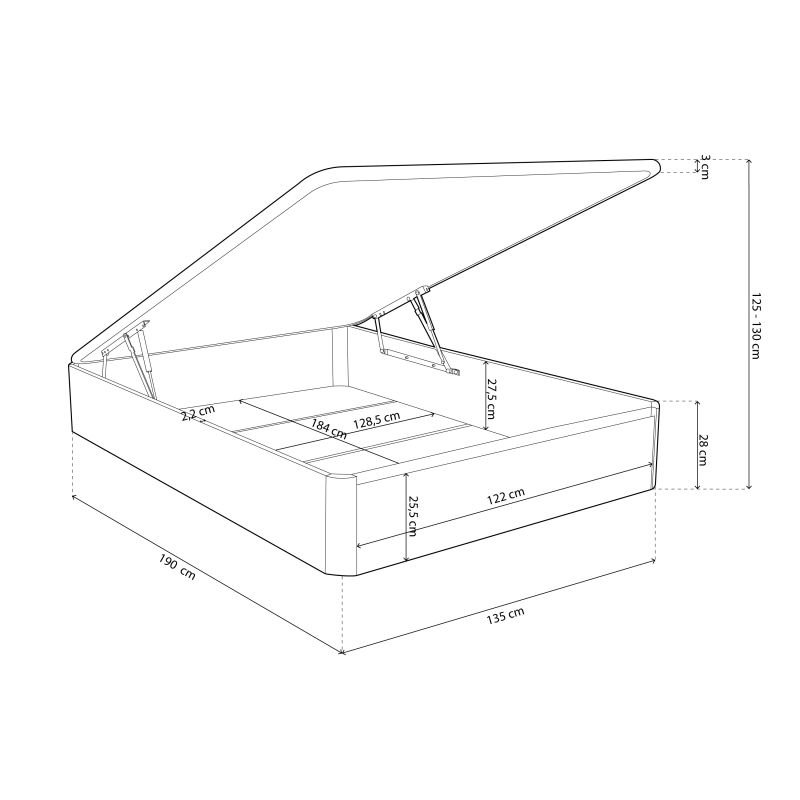 Canapé Grand Lux Roble Cambrian 105 x 190