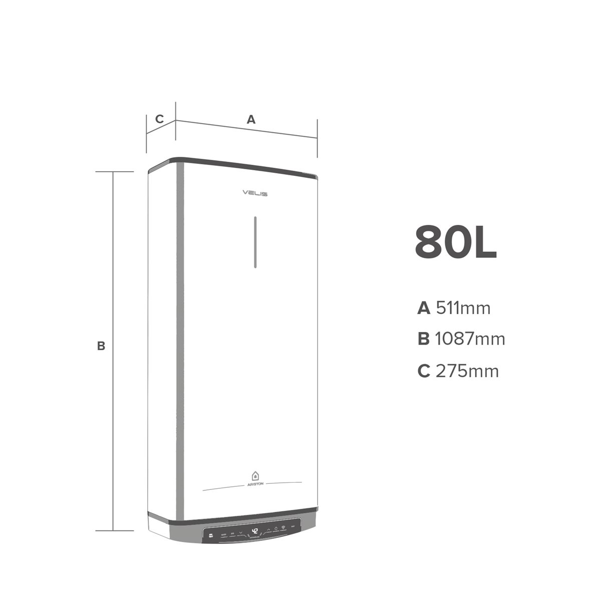 Termo Eléctrico Inteligente, Ariston, Velis Pro Wifi 80L + Sorpote De ...