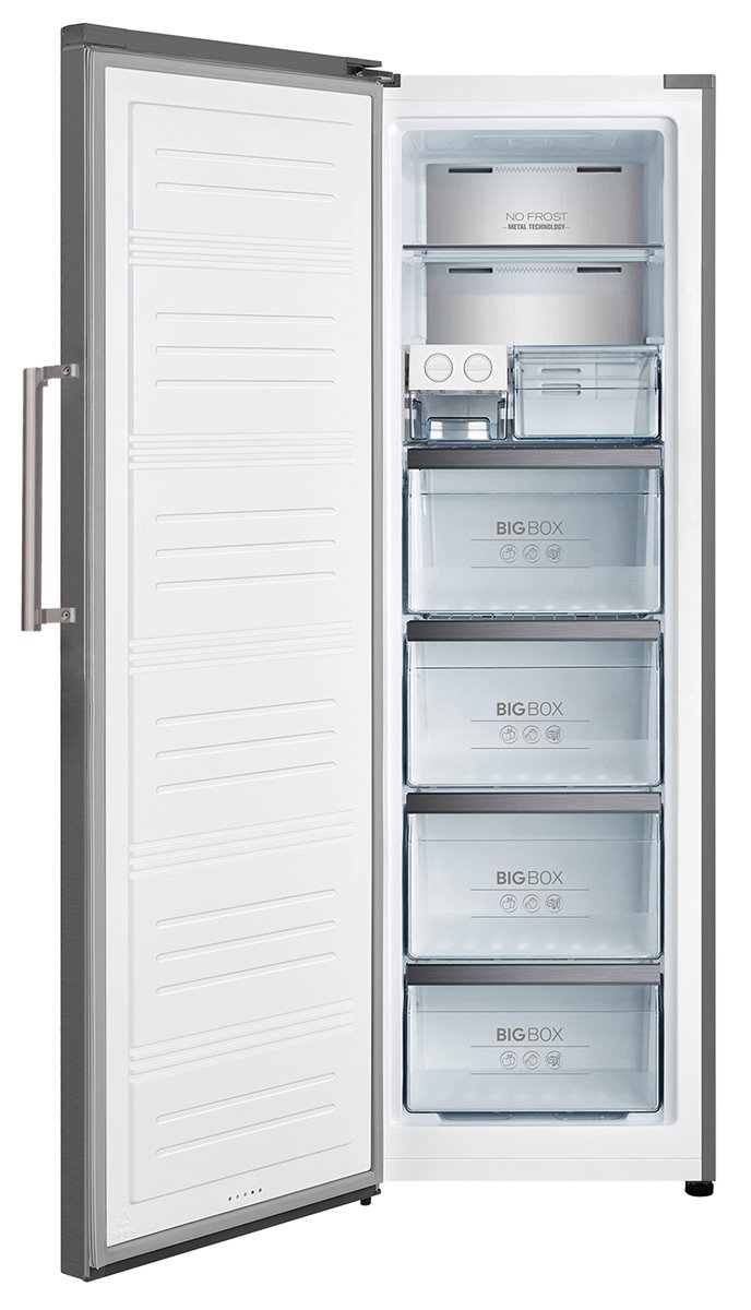 Congelador Vertical Infiniton CV-A182I, Inox,282 l,1,85m, No Frost, A++ / E  - Conforama