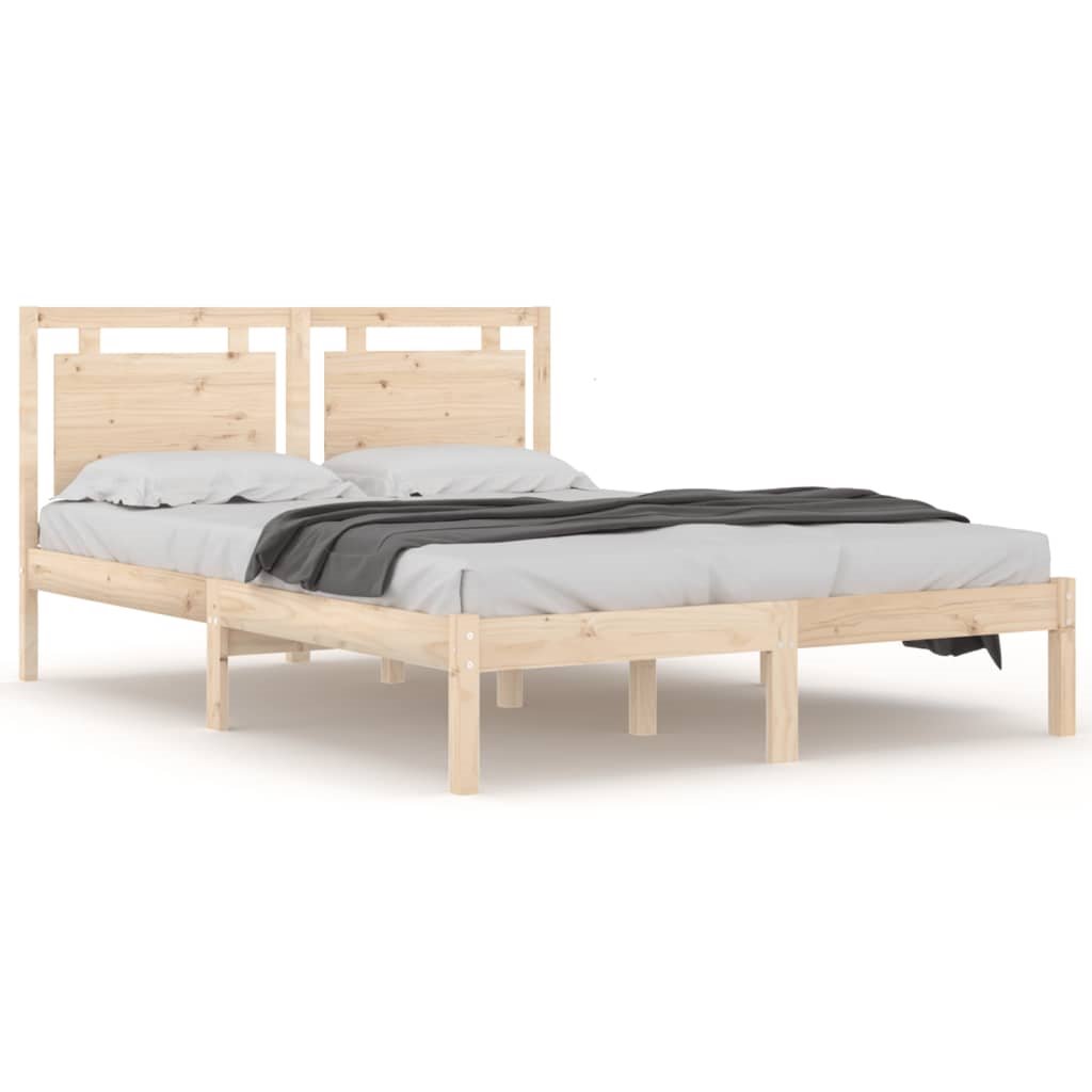 Estructura de cama de madera maciza King Size 150x200 cm - Conforama