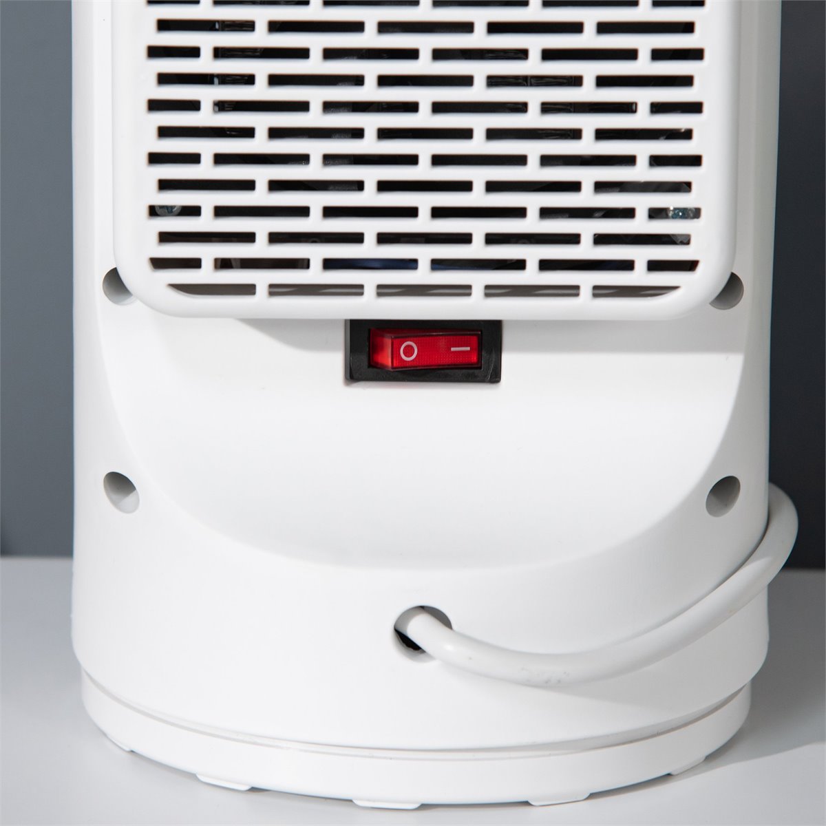 Calefactor - HOMCOM mando a distancia, LED, 3 modos de viento,  temporizador, 2000,00 W, ajustable niveles de calor, 2 elementos, Blanco