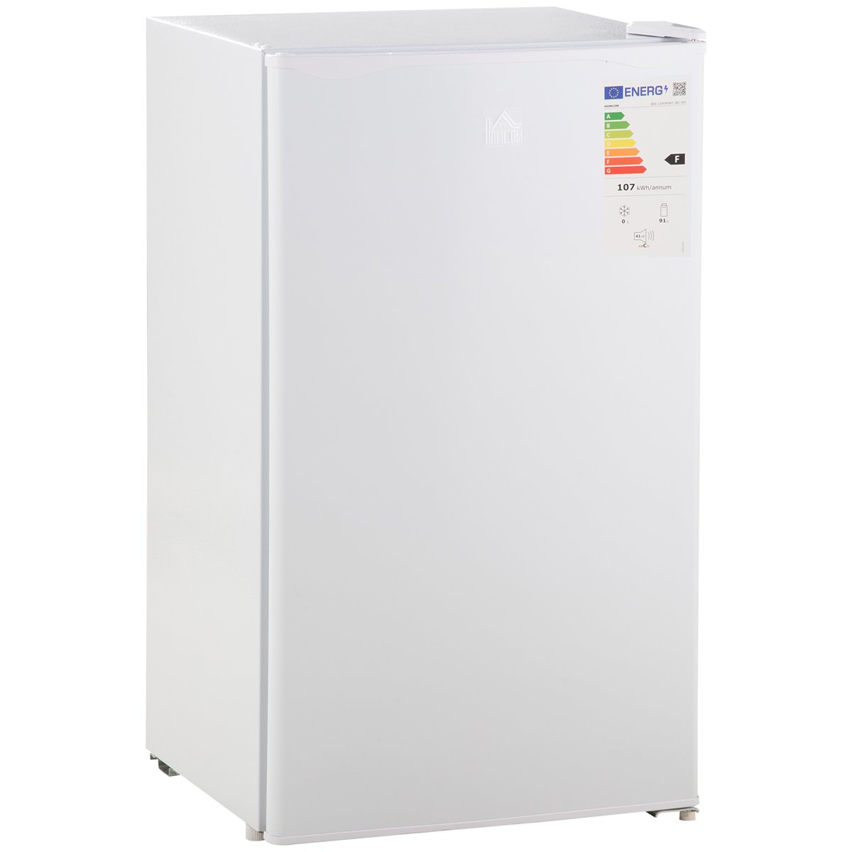 HOMCOM Mini Refrigerador 91L de Capacidad Nevera Eléctrica Pequeña con  Estante Ajustable Compartimento Congelador y Puerta Reversible Silencioso  41dB 47,5x44.2x84 cm Blanco - Conforama