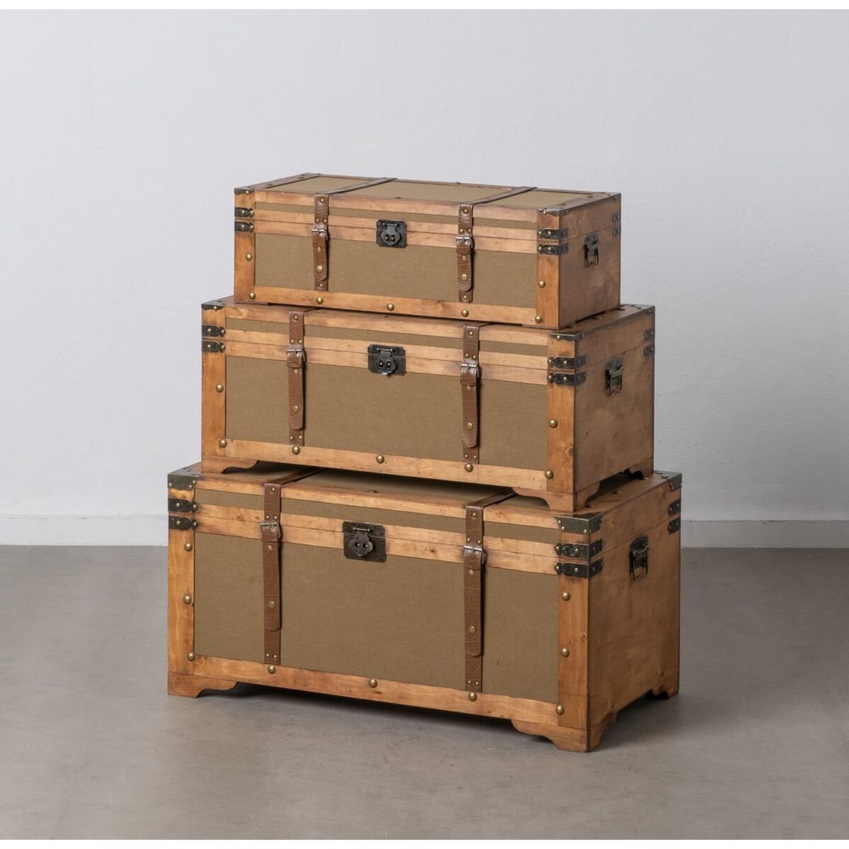 Baúl de almacenaje 127 x 56 x 60 cm color madera