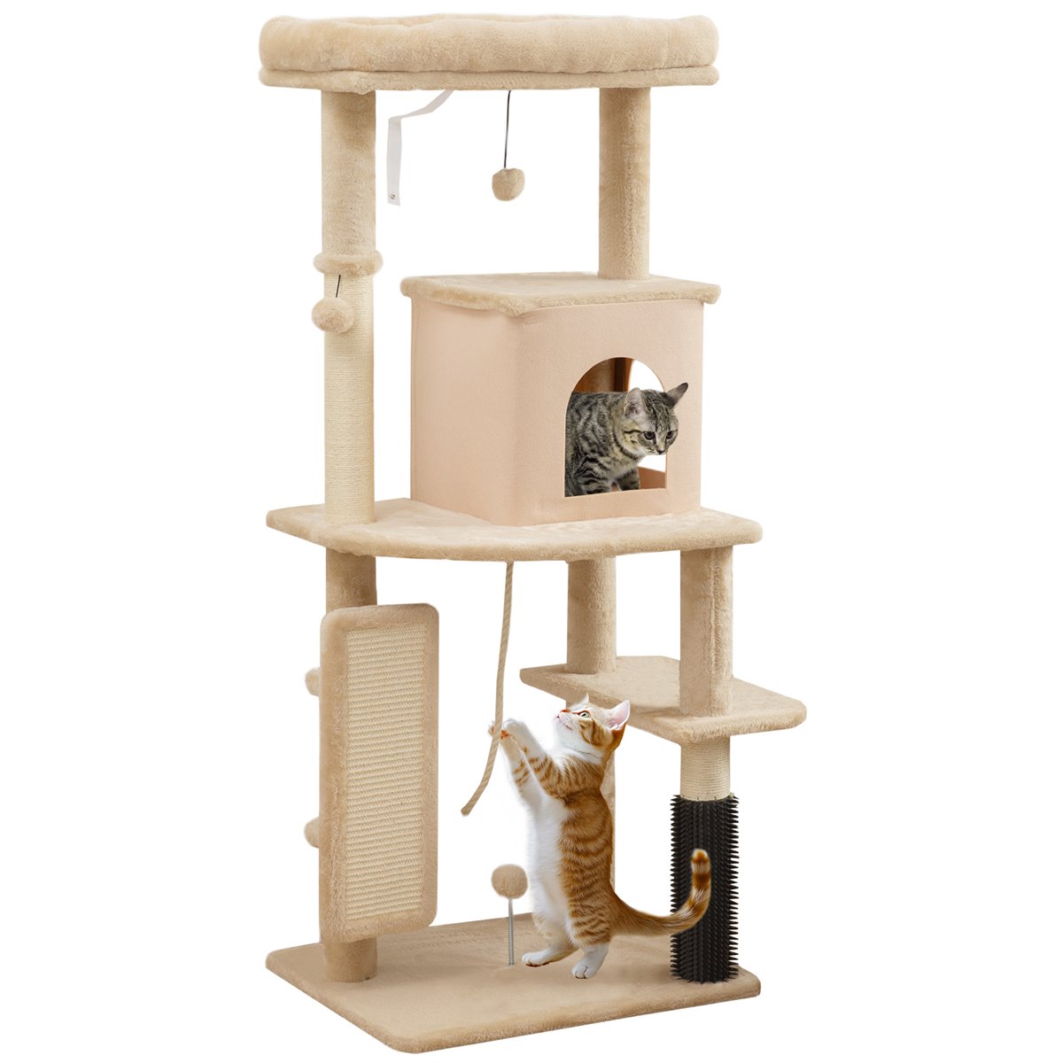 Pawhut Rbol Rascador Para Gatos Altura Cm Rbol Para Gatos Torre Para Gatos Con Plataformas