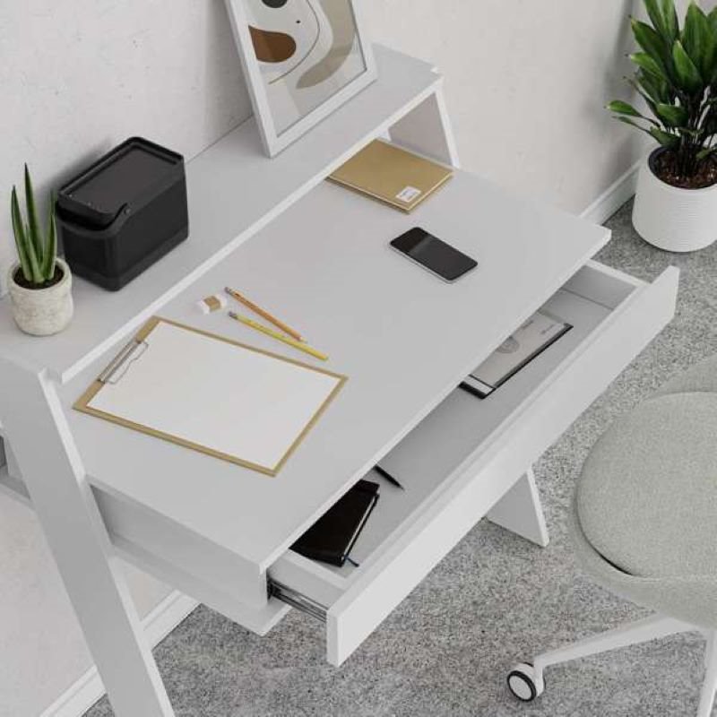 Mesa consola escritorio extensible, mesa para despacho o estudio moderna,  Bureau