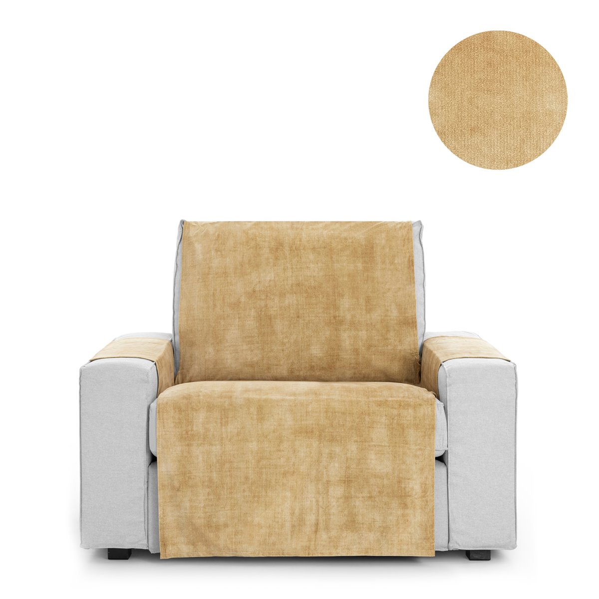 Cubre sofá chaise longue izquierdo aterciopelado rosa 250-300 cm
