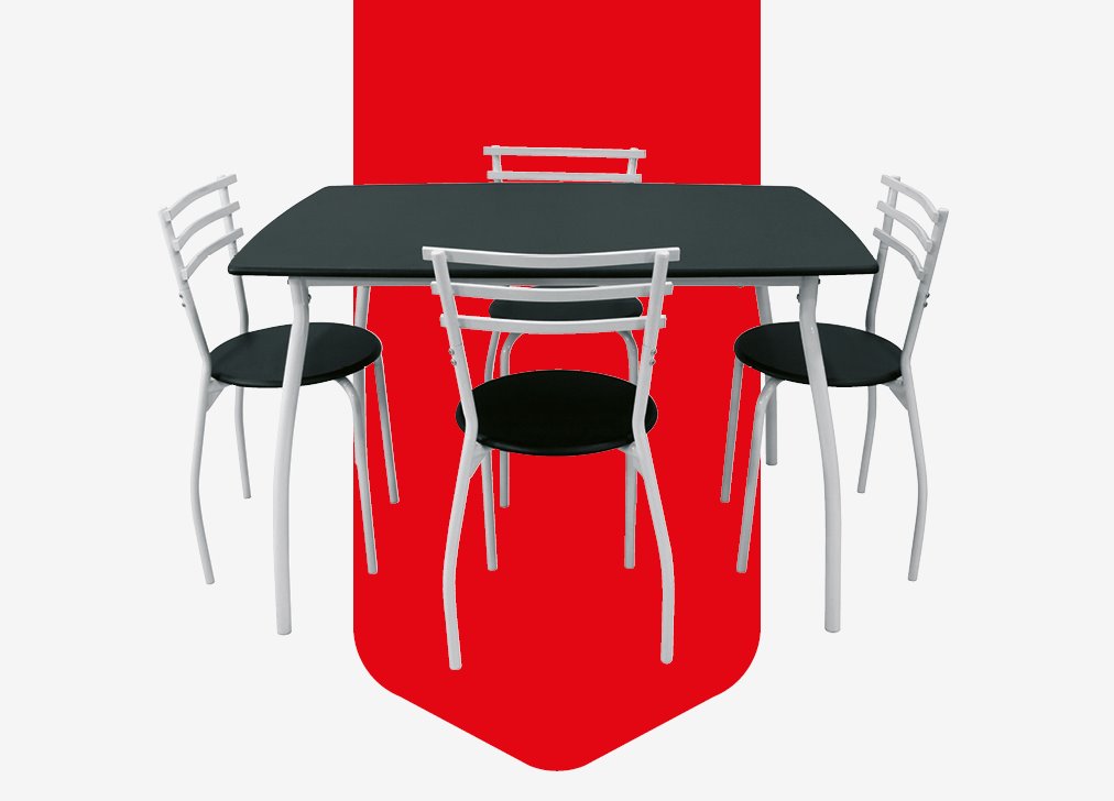 Conjunto de mesa + 4 sillas MILAN 2 - Conforama