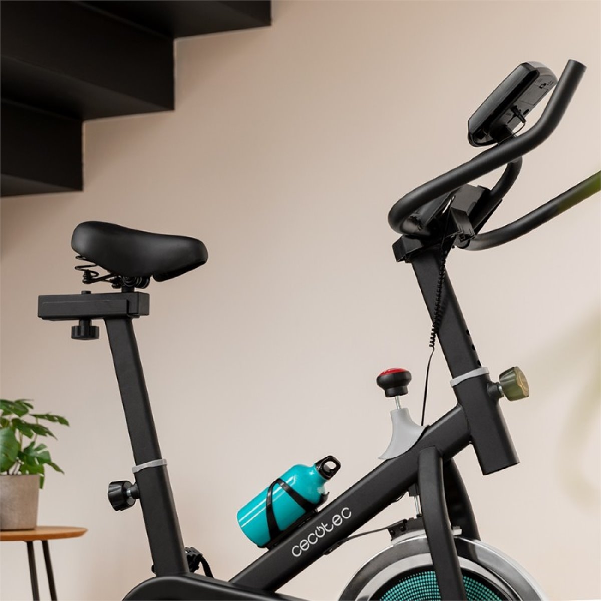 Bicicleta Estática Cecotec Drumfit Indoor 6000 - Negro - Bicicleta Indoor  Con Volante D